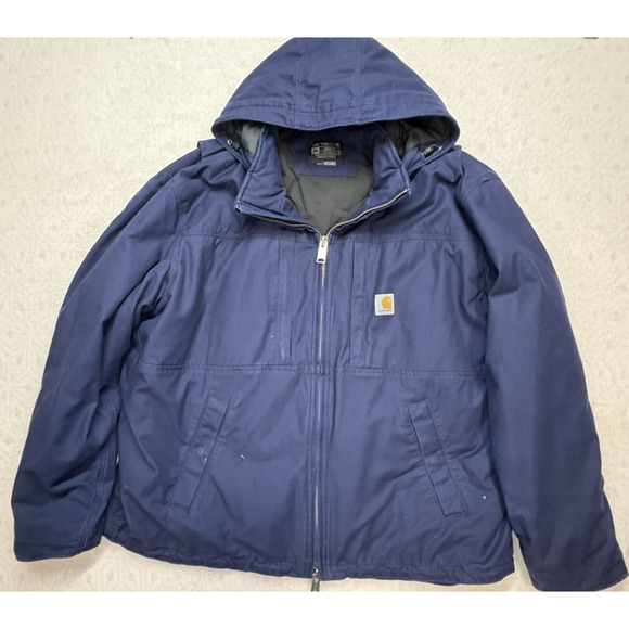Carhartt #0J2207-M Full Swing Loose Fit Quick Duck Insulated Jacket - 2XL Navy - Picture 1 of 11